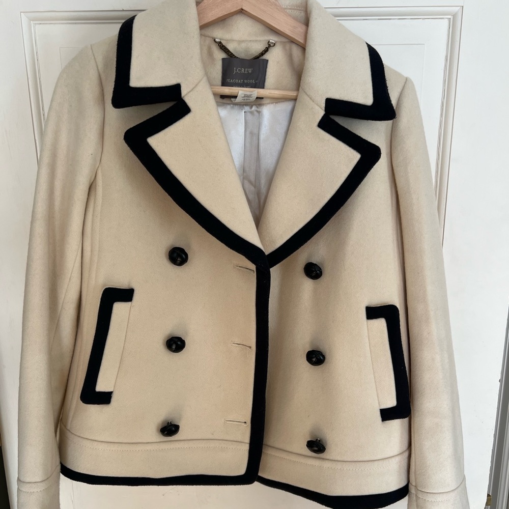 J. crew nello gori wool pea coat size 4